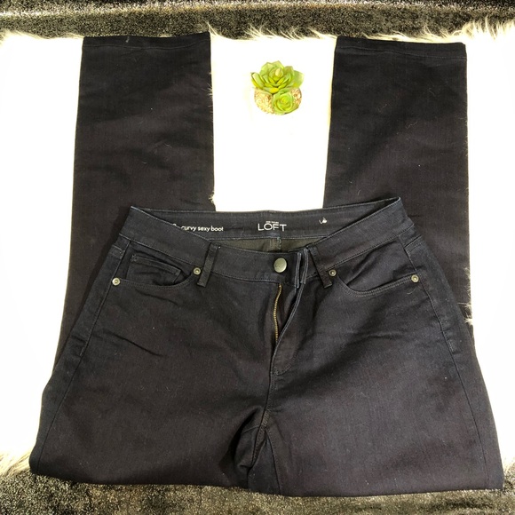 Anne Taylor LOFT dark jeans - Picture 2 of 4